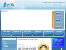 Tablet Screenshot of ionian-charter.com